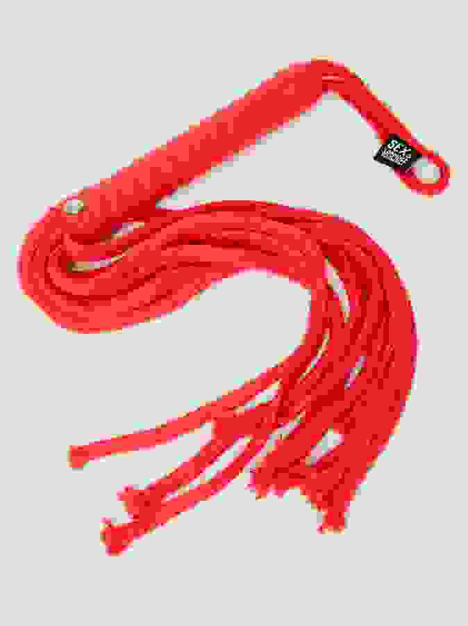 Sportsheets Red Rope Flogger, Red, hi-res